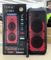 Royal Audio Dual 8" Wireless Rechargeable Bluetooth Speaker with Free Microphone