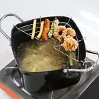 Deep Frying Pot Frying Chicken Pot with Oil Drainer Rack