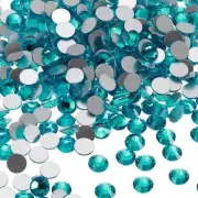 576Pcs SS30 Round Flatback Crystal 6.3-6.5mm Glass Rhinestones Emerald Green