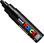 Posca Uni PC-7M Marker Art Pen - Large Ball Tip 4, 5-5.5mm - 15 Colours Black