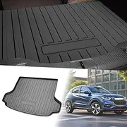 X AUTOHAUX Flat Face Cargo Liner Rear Trunk Mat Trunk Cargo Luggage Boot Tray Mat Vertical Stripes Pattern for Honda HR-V HRV 2023-2025 Anti-Slip