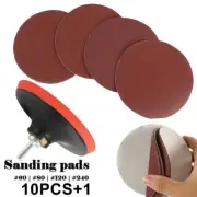 10 Pcs/set Sanding Discs 5 Inches Angle Grinder 60-120 Grit Backing Pads Wheel