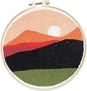 DOITOOL Beginner Embroidery Kit Punch Needle Embroidery Set Natural Theme for Boys and Girls Adults