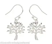 1x Pair of 925 Sterling Silver Tree of Life Bead Drop Earrings + Gift bag