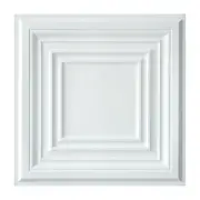 Glue up Painted Ceiling Tiles Décor PVC 24 x24in for Cafe PL05 White matte 10pcs