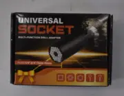 Manwald Universal Socket Tool Set 2 Piece Adjustable Drill w Adapter Black