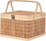 CIMAXIC Woven Storage Basket Handheld Egg Container Kitchen Organizer Picnic Basket Versatile Design for Fruits Sundries for Home Outdoor Use