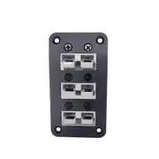 Blue Bar Triple 50 amp Anderson Flush Mount with Plugs