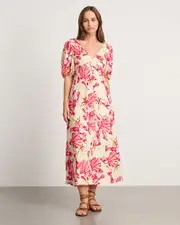 [Jag] Jag Women's Lobster Maxi Dress In Lobster Red Size 10 10 Red