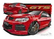 HSV Gts F SERIES II F2 SERIES GTS SOME LIKE IT HOT A2 FRAMED PRINT (V437)