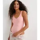 Smoothez by Aerie Plunge Bodysuit - Shell Pink - Size Large