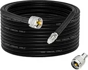 Superbat CB Coax Cable RG8x Coaxial Cable 25ft, RG8X Coaxial Stranded Connector Cable with PL-259 and FME/PL259 Male Connector –Durable, Low-Loss CB Radio HAM Radio Coax Cable