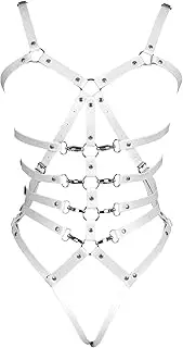 [BBOHSS] Women's Body Harness Leather Bra Suit Punk Waist Cage Belt Harajuku Carnival Halloween Garter Belt Dance Clothing