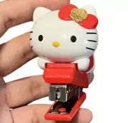 New Sanrio Hello Kitty Red Gold Flower mini Safety Stapler School Stationery