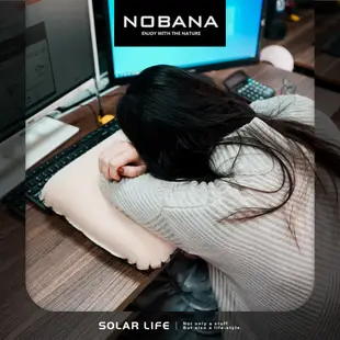 NOBANA 3D海綿自動充氣枕頭 露營充氣枕 TPU睡枕 戶外枕頭 旅行枕靠枕 辦公室午睡枕 (7.8折)