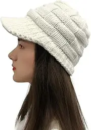 [Generic] Casual Plush Hats Knit Solid Crochet Women Stitching Baseball Caps All Mesh Caps for Men