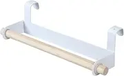 Dish Towel Holder,Over The Door Paper Towel Holder, 9.3 Inch Dish Towel Holder, Iron and Wood Over Cabinet Towel Bar, Hanging Kitchen Towel Hanger for Kitchen Bathroom