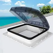 [Manan] Caravan Roof Vent,RV Roof Skylight Hatch,Trailer Camper Air Exhaust Cover Transparent, Motorhome Ventilation Cover,400x400mm Open Size