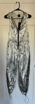 LF Brand Metallic Jumpsuit Set-One of a Kind, Size Small