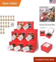 Versatile 120 Pcs Red Bakery Boxes with Window - Perfect for Cakes & Treats