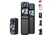 SJCAM C300 Action Camera 4K30fps, 1.33 Inch Dual Touchscreen Sports Camera, 2.4G/5G Dual WiFi 20MP Helmet Camera, 6-axis EIS Underwater Camera 30 m Waterproof with 2800 + 1000 mAh Dual Battery (Black)