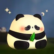FAMIDUO Panda Night Light for Kids,Cute Touch LED Desk Lamp,Silicone Nursery Light for Baby/Toddler Room,Rechargeable Bedside Lamp for Breastfeeding,Nightlights for Childreen/Boy/Grils Funny Gift
