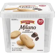 Pepperidge Farm Milano Dark Chocolate Cookies, Multipack Tub, White, 0.75 Oz, 20