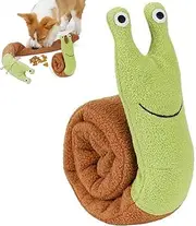 Shoyisenka Dispensing Snail Snuffle Dog Puzzle Interactive Plush Chew Teething Puppy Toy Brain Games for Boredom, Small Breeds