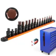 16Pcs Allen-Wrench Hex Bit Socket Set Magnetic Socket Rail Organizer Garages