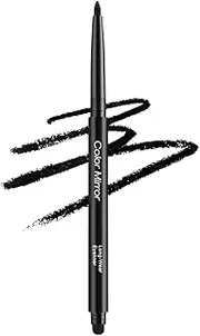 Color Mirror Smudge Proof Eyeliner, Waterproof Retractable Eye liner with Brush, Matte and Shimmer Eyeliner Pencil, Creamy Texture, Long lasting & Smooth(01 Black Matte)