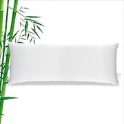 1 Pack Waterproof Bamboo Pillow Protector Cover Body Size Pillow case （50CM*150CM，White,）