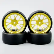 4PCS 1/10 Drift Tires&Wheel Rim 12mm Hex For HSP HPI On Road Racing RC Car
