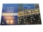 Celebrations LED 100 In/Outdoor Cool White Icicle Style Lite String SKU 9292343