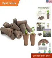 50-Pack Hydroponics Grow Sponges - PH Balanced Coconut Fiber Seed Starters