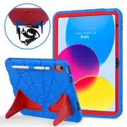 StylePro, iPad 10th and 11th generation Supershell, kids case for with shoulder strap, 2022/2025 model, blue