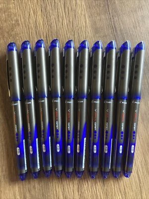 Pilot V-Ball GRIP 1.0mm Pure Liquid Ink Rollerball Pens Blue, BLN-VBG10(10 PENS)