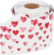 CAXUSD 1Roll Heart Decorative Border Trim for Bulletin Board Decoration Valentine Theme Fun and Classroom Supplies for Scrapbooking