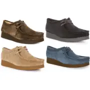 Clarks Wallabee Evosh Soft Suede Leather Lace Up Shoe In Sand UK 4 - 8