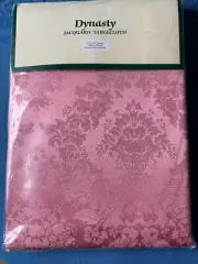 Dynasty Jacquard Tablecloth PINK COLOR 60 inches by 102 inches oblong.