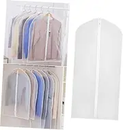 Cabilock Transparent Clothes Dust Cover Bag with Zipper Thick Washable Garment Protector for Suits Dresses and Tops Static Storage