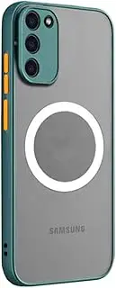 Doowear Galaxy S20 FE Case Magnetic [Support Magsafe Charger] Wireless Anti-Scratch Shockproof Matte Clear Full Camera Protection Slim Thin Phone Cover Case for Samsung Galaxy S20 FE 6.5"-Dark Green