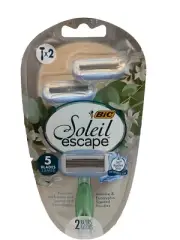 BIC Soleil Escape Disposable Razors Jasmine & Eucalyptus Handles 5 Blade 2ct