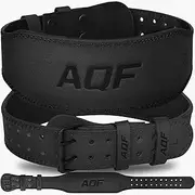 AQF Weight Lifting Belt for Men Gym Fitness, 4" 6" Padded Lumbar Back Support, 7mm Thick Leather Training Belt with 11 Adjustable Holes, Ideal for Powerlifting, Bodybuilding