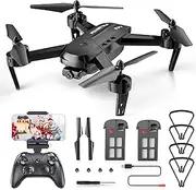 T6 FPV Drone with Camera 1080P HD, WiFi Live Video Transmission, Altitude Hold, Headless Mode, 2 Batteries (28-32 Minutes Flight Time), 2.4G RC Quadcopter for Beginners & Adults