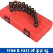 Sunex 1825 1/4-Inch Drive Magnetic Impact Socket Set 5mm - 15mm 11-Piece
