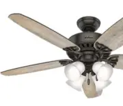 52" Ceiling Fan LED Light Noble Bronze Barnwood Elegant Rustic Rugged Cottage
