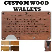 Jeremiah 2911 - Laser Engraved Wood Slim Wallet