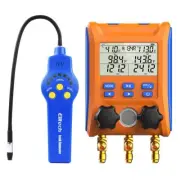 Elitech HLD-200+ HVAC Refrigerant Leak Detector+LMG-10 Digital Manifold Gauge