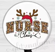 Nurse Christmas Retractable Badge Holder, Fun Holiday Badge Reel Gift -GG6652