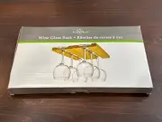FOX RUN Under Cabinet Wine Glass Racks Set 11" Holds 6-8 Glasses NIB NEW